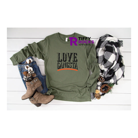 Love Gangsta Unisex Long Sleeve Tee--Tiffy Rocks Apparel