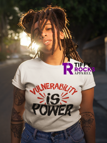 Vulnerability is Power Unisex T-Shirt--Tiffy Rocks Apparel