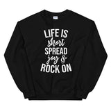 Life is Short Unisex Sweatshirt-Black-S-Tiffy Rocks Apparel