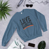 Love Gangsta Unisex Sweatshirt-Indigo Blue-S-Tiffy Rocks Apparel