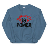 Vulnerability is Power Unisex Sweatshirt-Indigo Blue-S-Tiffy Rocks Apparel