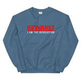 Beware I Am The Revolution Unisex Sweatshirt W/Red and White Letters-Indigo Blue-S-Tiffy Rocks Apparel