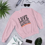 Love Gangsta Unisex Sweatshirt-Light Pink-S-Tiffy Rocks Apparel