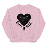 Gangsta Heart Unisex Sweatshirt-Light Pink-S-Tiffy Rocks Apparel