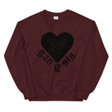 Gangsta Heart Unisex Sweatshirt-Maroon-S-Tiffy Rocks Apparel