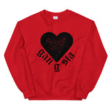 Gangsta Heart Unisex Sweatshirt-Red-S-Tiffy Rocks Apparel