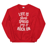 Life is Short Unisex Sweatshirt-Red-S-Tiffy Rocks Apparel