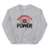 Vulnerability is Power Unisex Sweatshirt-Sport Grey-S-Tiffy Rocks Apparel