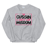 Cussin Wisdom Unisex Sweatshirt-Sport Grey-S-Tiffy Rocks Apparel