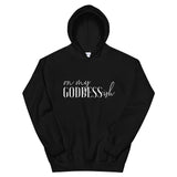 On My Goddess-ish Unisex Hoodie W/White Letters-Black-S-Tiffy Rocks Apparel