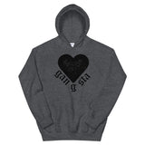 Gangsta Heart Unisex Hoodie-Dark Heather-S-Tiffy Rocks Apparel