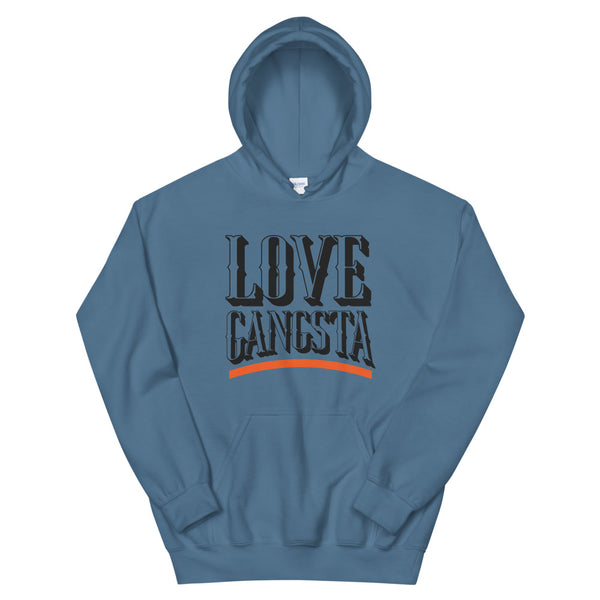 Love Gangsta Unisex Hoodie-Indigo Blue-S-Tiffy Rocks Apparel