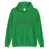 On My Goddess-ish Unisex Hoodie W/Grey Letters-Irish Green-S-Tiffy Rocks Apparel