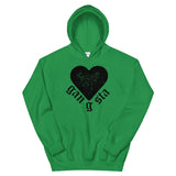 Gangsta Heart Unisex Hoodie-Irish Green-S-Tiffy Rocks Apparel