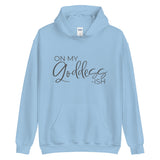 On My Goddess-ish Unisex Hoodie W/Grey Letters-Light Blue-S-Tiffy Rocks Apparel