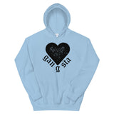 Gangsta Heart Unisex Hoodie-Light Blue-S-Tiffy Rocks Apparel