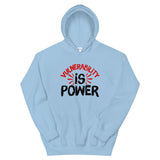 Vulnerability is Power Unisex Hoodie-Light Blue-S-Tiffy Rocks Apparel