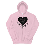 Gangsta Heart Unisex Hoodie-Light Pink-S-Tiffy Rocks Apparel