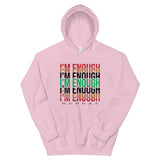 I'm Enough Unisex Hoodie-Light Pink-S-Tiffy Rocks Apparel