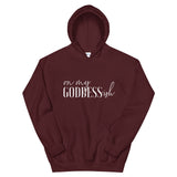 On My Goddess-ish Unisex Hoodie W/White Letters-Maroon-S-Tiffy Rocks Apparel