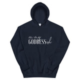 On My Goddess-ish Unisex Hoodie W/White Letters-Navy-S-Tiffy Rocks Apparel