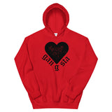 Gangsta Heart Unisex Hoodie-Red-S-Tiffy Rocks Apparel