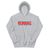 Beware I Am The Revolution Unisex Hoodie W/Red & Black Letters-Sport Grey-S-Tiffy Rocks Apparel