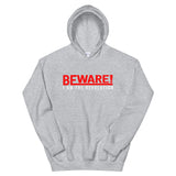 Beware I Am The Revolution Unisex Hoodie W/Red and White Letters-Sport Grey-S-Tiffy Rocks Apparel