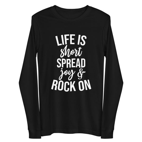 Life is Short Unisex Long Sleeve Tee-Black-S-Tiffy Rocks Apparel