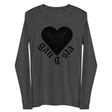 Gangsta Heart Unisex Long Sleeve Tee-Dark Grey Heather-XS-Tiffy Rocks Apparel