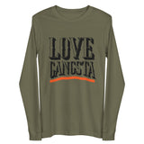 Love Gangsta Unisex Long Sleeve Tee-Military Green-XS-Tiffy Rocks Apparel