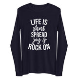 Life is Short Unisex Long Sleeve Tee-Navy-S-Tiffy Rocks Apparel