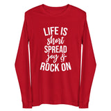 Life is Short Unisex Long Sleeve Tee-Red-S-Tiffy Rocks Apparel