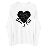 Gangsta Heart Unisex Long Sleeve Tee-White-XS-Tiffy Rocks Apparel