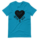 Gangsta Heart Unisex T-Shirt-Aqua-S-Tiffy Rocks Apparel