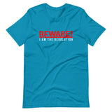 Beware I Am The Revolution Unisex T-Shirt W/Red & White Letters-Aqua-S-Tiffy Rocks Apparel