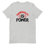 Vulnerability is Power Unisex T-Shirt-Athletic Heather-S-Tiffy Rocks Apparel