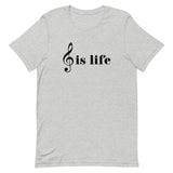 Music is Life Unisex T-Shirt-Athletic Heather-S-Tiffy Rocks Apparel