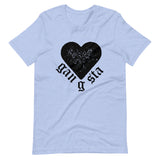 Gangsta Heart Unisex T-Shirt-Heather Blue-S-Tiffy Rocks Apparel