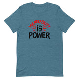 Vulnerability is Power Unisex T-Shirt-Heather Deep Teal-S-Tiffy Rocks Apparel