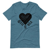 Gangsta Heart Unisex T-Shirt-Heather Deep Teal-S-Tiffy Rocks Apparel