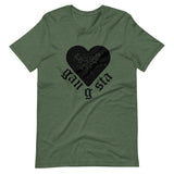 Gangsta Heart Unisex T-Shirt-Heather Forest-S-Tiffy Rocks Apparel