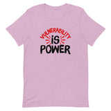 Vulnerability is Power Unisex T-Shirt-Heather Prism Lilac-S-Tiffy Rocks Apparel