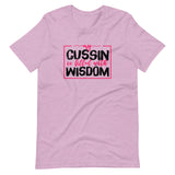 Cussin Wisdom Unisex T-Shirt-Heather Prism Lilac-S-Tiffy Rocks Apparel