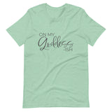 On My Goddess-ish Unisex T-Shirt W/Grey Letters-Heather Prism Mint-S-Tiffy Rocks Apparel