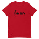 Music is Life Unisex T-Shirt-Red-S-Tiffy Rocks Apparel