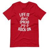 Life is Short Unisex T-Shirt-Red-S-Tiffy Rocks Apparel