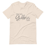 On My Goddess-ish Unisex T-Shirt W/Grey Letters-Soft Cream-S-Tiffy Rocks Apparel