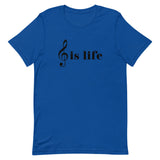 Music is Life Unisex T-Shirt-True Royal-S-Tiffy Rocks Apparel