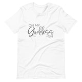 On My Goddess-ish Unisex T-Shirt W/Grey Letters-White-S-Tiffy Rocks Apparel